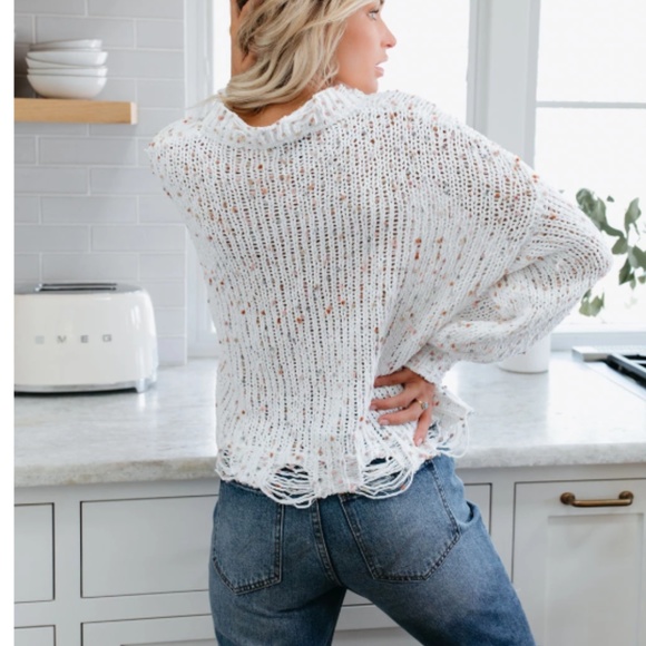 IRMA Confetti Knit Distressed Sweater - Picture 6 of 7